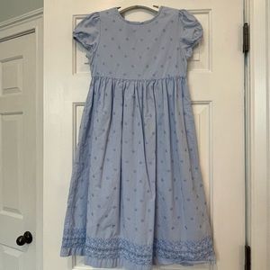 Lands End Girls size 8 Light Blue Cotton Dress
